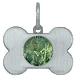 Placa Para Mascotas Mármol verde verde