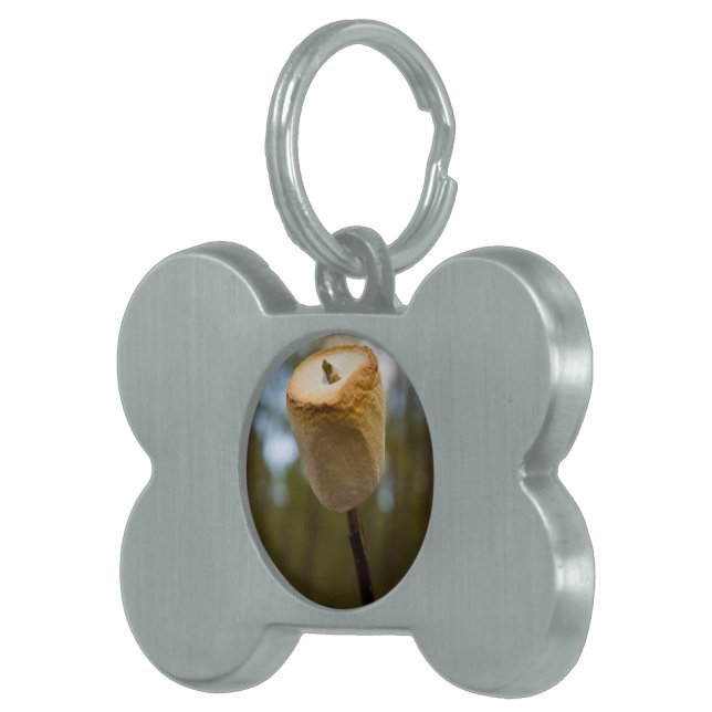 Placa Para Mascotas Marshmmeles asomados (Frente Derecha)