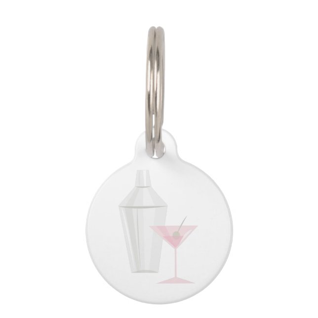 Placa Para Mascotas Martini Shaker (Anverso)
