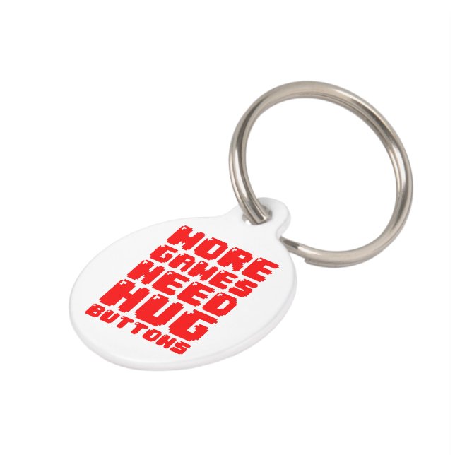 PLACA PARA MASCOTAS MÁS JUEGOS NECESITAN BOTONES HUG (Lateral)