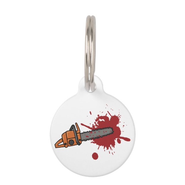 Placa Para Mascotas Masacre de Chainsaw (Anverso)