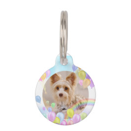 Placa Para Mascotas Mascota de animales de Balloon Pastel