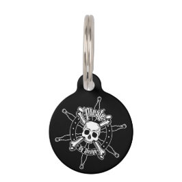 Placa Para Mascotas Mascota de etiquetas piratas