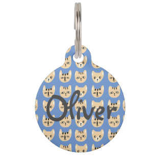 Placa Para Mascotas Mascota de nombre de Personalizable de patrón de c