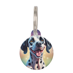 Placa Para Mascotas Mascota de perro de Dalmacia feliz