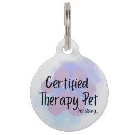 Placa Para Mascotas Mascota de Terapia Certificada Apoyo Emocional