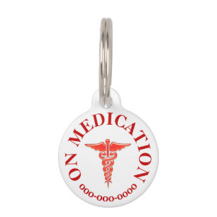 Placa Para Mascotas Mascota en medicamentos medicamentosos notificaci