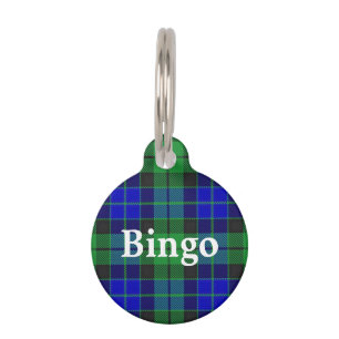 Placa Para Mascotas Mascota feliz MacKay Tartan Plaid