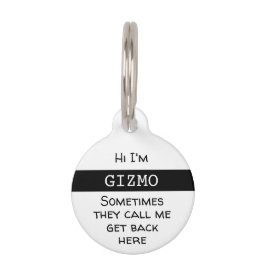 Placa Para Mascotas Mascota Funny, Personalizar