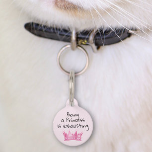 Placa Para Mascotas Mascota Gato Perro Gracioso Princesa Personalizar 