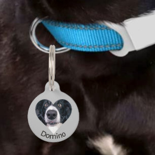 Placa Para Mascotas Mascota Perdido ID de Personalizar de fotografía d