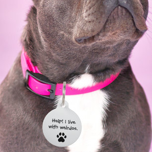 Placa Para Mascotas Mascota Perro Ayuda a vivir con Personalizado raro