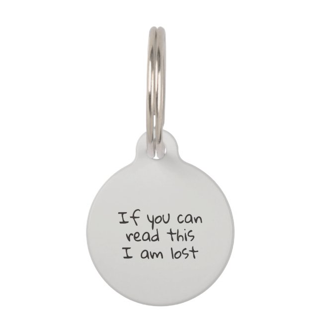 Placa Para Mascotas Mascota Perro Gato Divertido Humor Personalizar ID (Anverso)