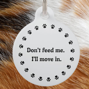 Placa Para Mascotas Mascota Perro Gato Divertido Humor Personalizar ID