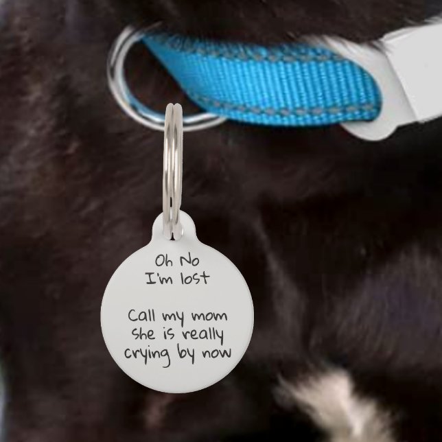 Placa Para Mascotas Mascota Perro Gato Divertido Humor Personalizar ID (Subido por el creador)