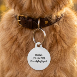 Placa Para Mascotas Mascota Perro Gato Divertido Nombre Personalizado 