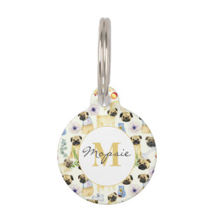 Placa Para Mascotas Mascota personalizado del amante de los perros pug