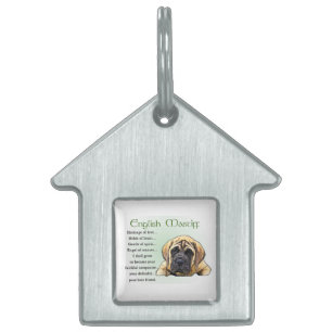 Placa Para Mascotas Mastiff Puppy inglés