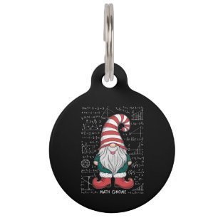 Placa Para Mascotas Math Gnome Navidades de grupo de correspondencia f