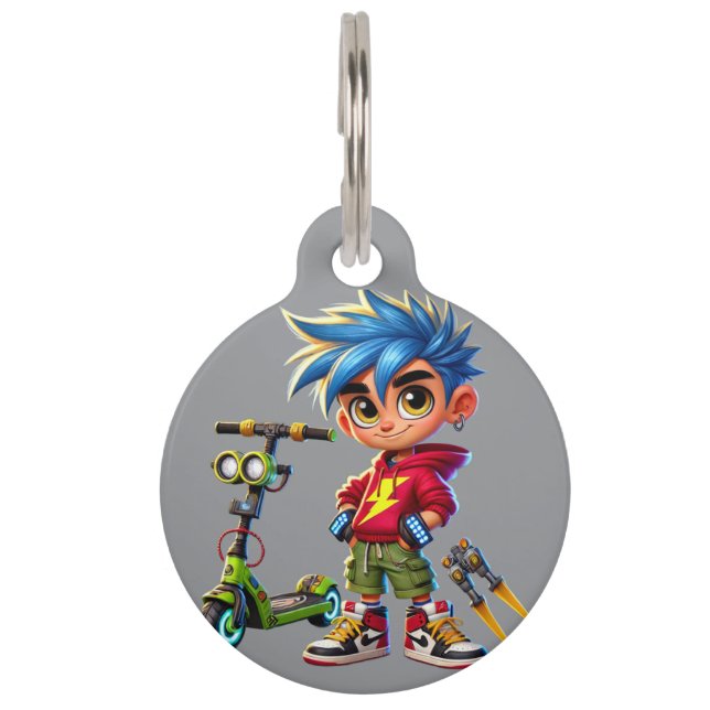 Placa Para Mascotas Max Rockett (Anverso)