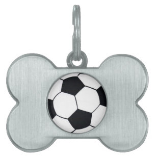 Placa Para Mascotas Me encanta el fútbol (fútbol) Corazón del juego: m