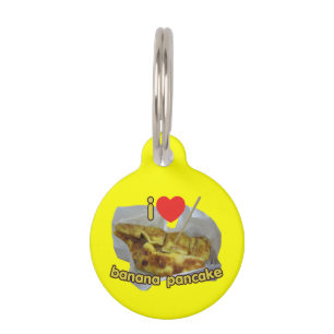 Placa Para Mascotas Me Encanta El Panqueque Bananero (Corazón)... Comi