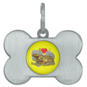 Placa Para Mascotas Me Encanta El Panqueque Bananero (Corazón)... Comi
