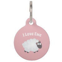 Me Encanta Ewe Cuffy White Sheep Pink