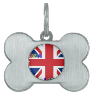 Placa Para Mascotas Me encanta la impresión de arte en el Reino Unido