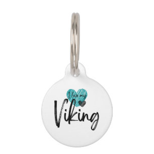 Placa Para Mascotas Me encanta mi Viking