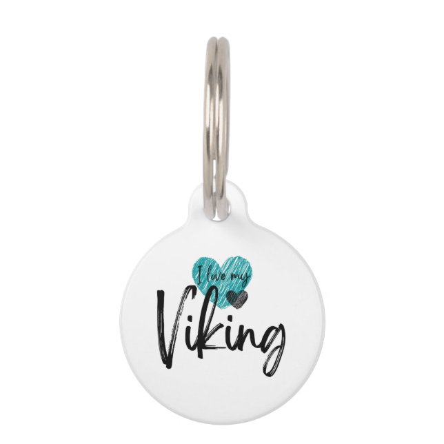 Placa Para Mascotas Me encanta mi Viking (Anverso)