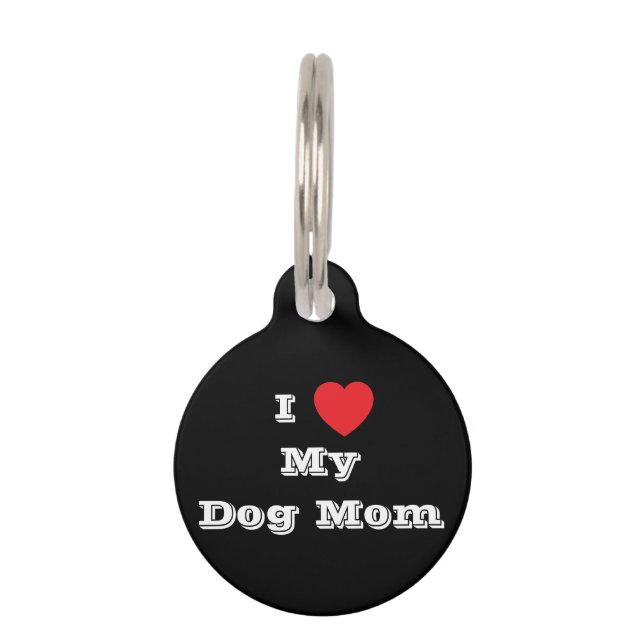 Placa Para Mascotas Me ♥️ encanta ser mamá de mi perro (Anverso)