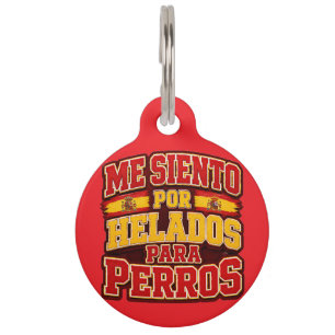 Placa Para Mascotas Me Siento Por Helados Para Perros Tag