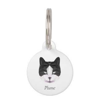 Placa Para Mascotas Médaillon pour animaux Chat noir et blanc