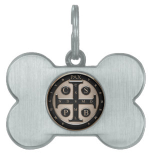 Placa Para Mascotas Medalla del St. Benedicto
