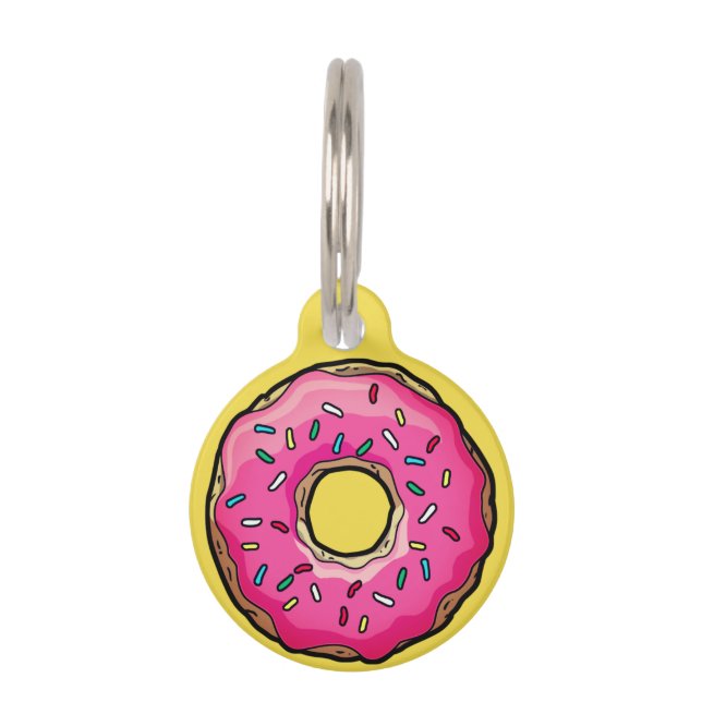 Placa Para Mascotas Medalla Donuts (Anverso)