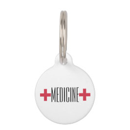 Placa Para Mascotas Medicina personalizado en funda de medicamentos de