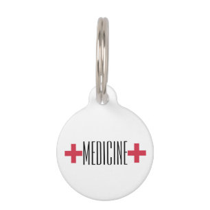 Placa Para Mascotas Medicina personalizado en funda de medicamentos de