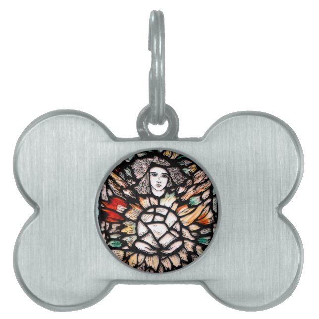 Placa Para Mascotas Meditación en colores. (Frente)