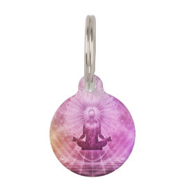 Placa Para Mascotas Meditación espiritual del yoga Zen Colorful