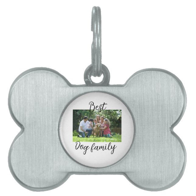 Placa Para Mascotas Mejor familia de perros mamá papá mascota amigo an (Frente)