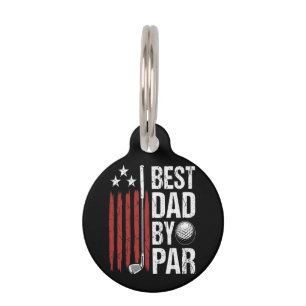 Placa Para Mascotas Mejor Papá Por Par Humor de Golf