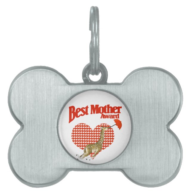 Placa Para Mascotas Mejor Premio a la Madre Keepsake (Frente)