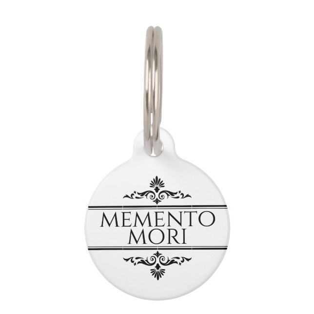 Placa Para Mascotas Memento Mori (Anverso)