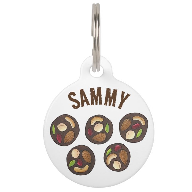 Placa Para Mascotas Mendiantes Chocolates franceses chocolate Chocohol (Anverso)