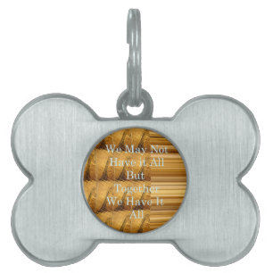 Placa Para Mascotas Mensaje inspirador con diseño de vida salvaje en Á
