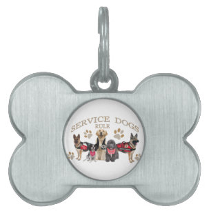 Placa Para Mascotas Mercancías y ropa para perros de servicio