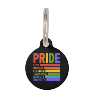 Placa Para Mascotas Mes del Orgullo Gay LGBT