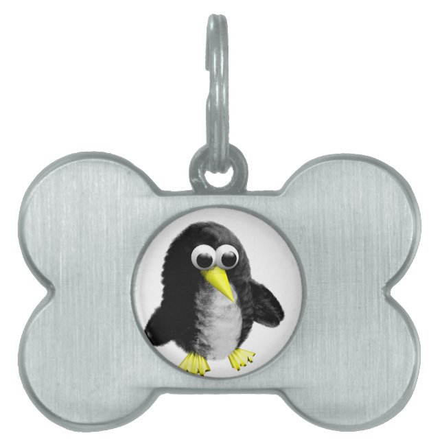 Placa Para Mascotas Mi amigo el pingüino (Frente)