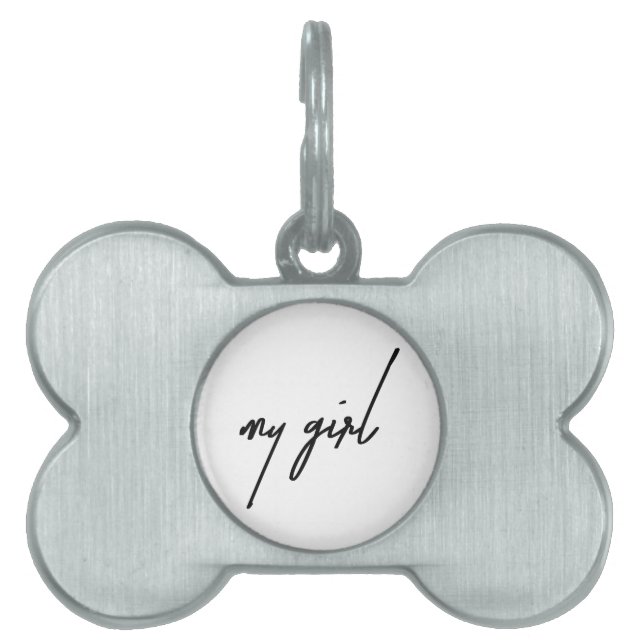 Placa Para Mascotas Mi chica (Frente)